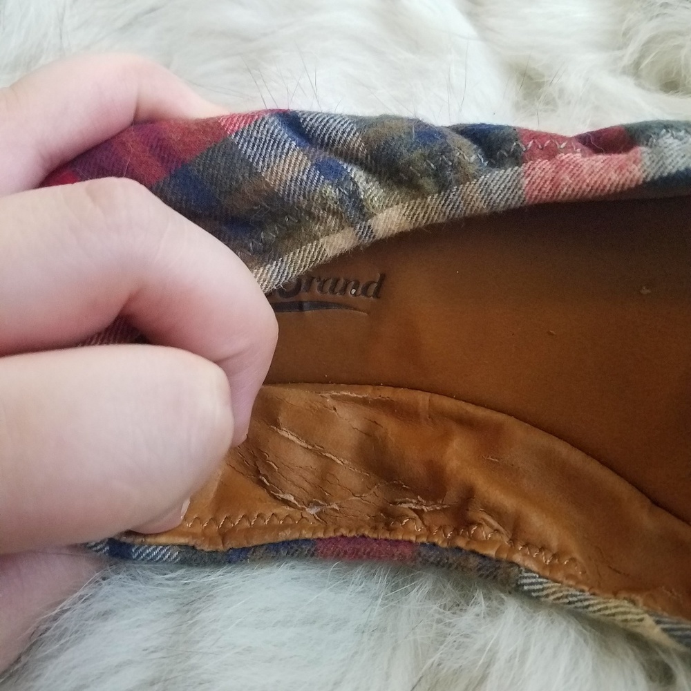 ! Lucky Brand red plaid flats 6.5 - Picture 7 of 8